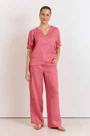 Tamsen Linen Pant (Watermelon)