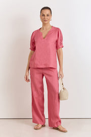 Tamsen Linen Pant (Watermelon)