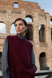 Zayla Knit Vest (Wine)