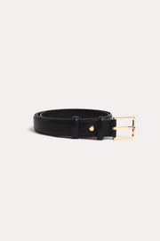 Riley Metal Buckle Jeans Belt (Black/Gold)