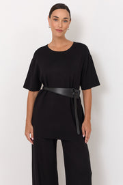 Jasmine Waisted Belt (Black)