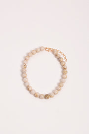 Resin Ball Mid Necklace (Cream)