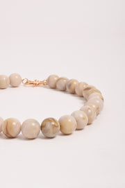 Resin Ball Mid Necklace (Cream)