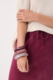 Resin Stacking Bangles (Dusty Pink)