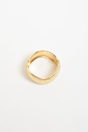 Molten Metal Curved Event Bangle (Gold)