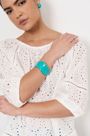Painted Metal Event Cuff (Turquoise)