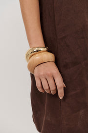 Chunky Timber Bangle (Natural)