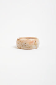 Marble Resin Wide Bangle (Stone/Camel)