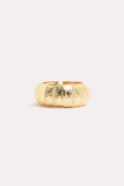 Weave Pattern Hinged Bangle (Gold)