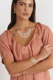 Pod Shapes Stretch Cuff (Matte Gold)