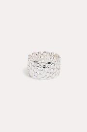 Pod Shapes Stretch Cuff (Silver)