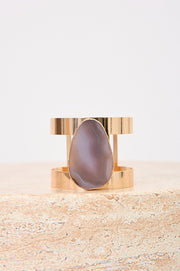 Statement Agate Cuff (Black)