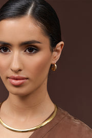 Polished Curve Front Event Earrings (Silver)