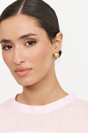 Mini Sphere Shaped Earrings (Gold)