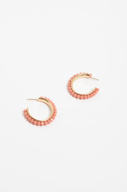Stone Edge Event Hoops (Pink)