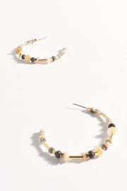 Fine Mixed Materials Hoops (Grey)