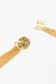 Long Event Chain Tassel Earrings (Gold)