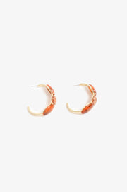 Resin Trio Event Hoops (Terracotta/Gold)