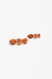 Resin Trio Event Hoops (Terracotta/Gold)