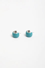 Painted Metal Curved Hoops (Turquoise)
