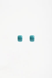 Painted Metal Curved Hoops (Turquoise)