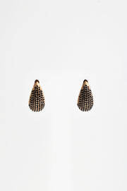 Cairo Diamante Teardrop Earrings (Black)