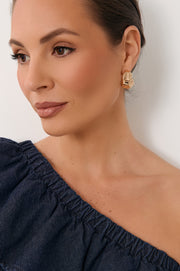 Bevelled Metal Hoops (Gold)