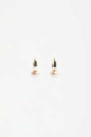 Freshwater Pearl Mini Hoops (Cream/Silver)
