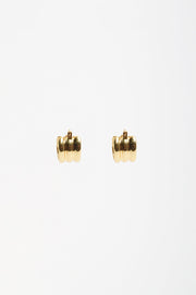 Trio Rows Mini Earrings (Gold)