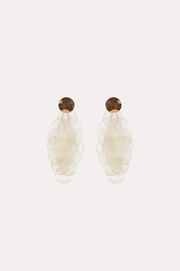 Shell Disc Statement Earring (Cream Gold)