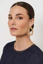 Wrapped Organic Shape Earrings (Natural)