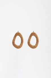 Wrapped Organic Shape Earrings (Natural)