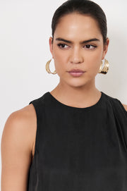 Statement Hammered Event Hoops (Gold)