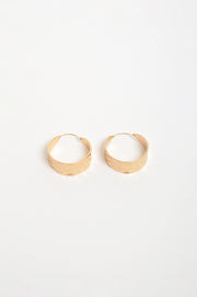 Statement Hammered Event Hoops (Gold)