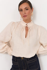 Freshwater Pearl Chandelier Earrings (Gold/Cream)