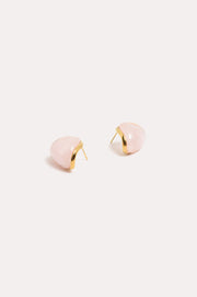 Curved Resin Event Earrings (Pink/Gold)