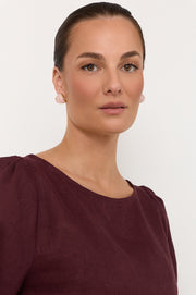 Curved Resin Event Earrings (Pink/Gold)