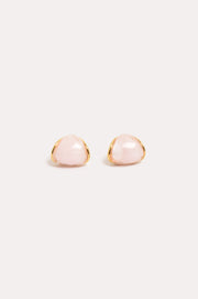Curved Resin Event Earrings (Pink/Gold)