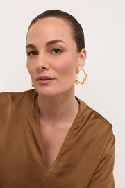 Organic Shape Metal Event Earrings (Gold)