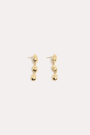 Metal Pod Drop Earrings (Gold)