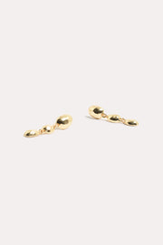 Metal Pod Drop Earrings (Gold)
