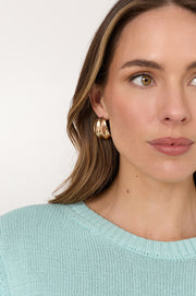 Curved Metal Hoops (Gold)