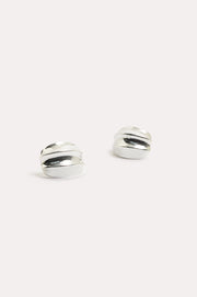 Curved Metal Hoops (Silver)