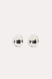 Curved Metal Hoops (Silver)