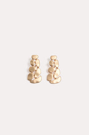 Pod Shapes Drop Earrings (Matte Gold)