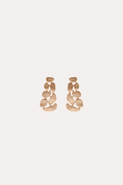 Pod Shapes Drop Earrings (Matte Gold)