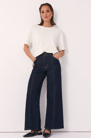 Adele Wide Leg Jean (Dark Denim)