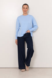 Rowan Cotton Cashmere Long Sleeve Knit (Blue)