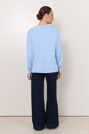 Rowan Cotton Cashmere Long Sleeve Knit (Blue)