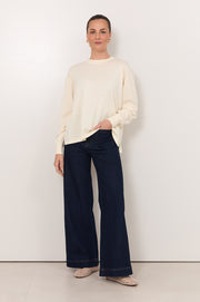 Rowan Cotton Cashmere Long Sleeve Knit (Cream)
